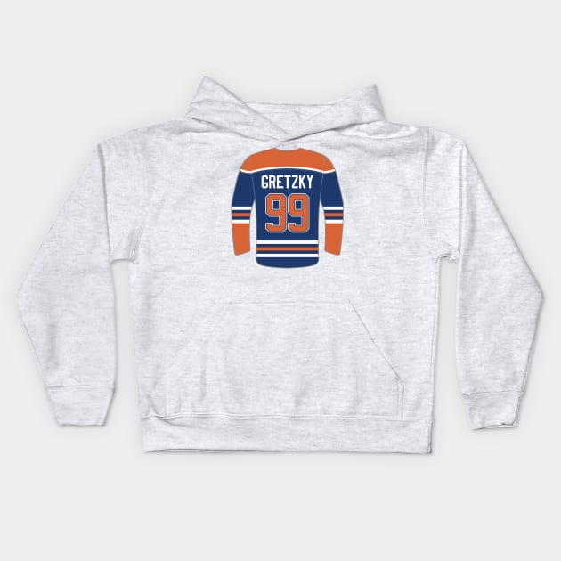 Edmonton Oilers - Wayne Gretzky Kids Hoodie by swiftscuba